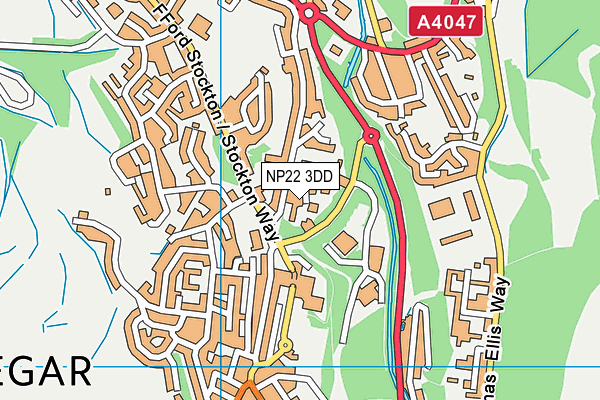 NP22 3DD map - OS VectorMap District (Ordnance Survey) NP22 3DD map - OS VectorMap District (Ordnance Survey)