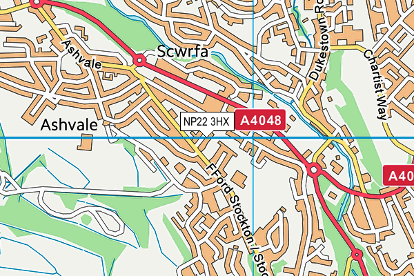 NP22 3HX map - OS VectorMap District (Ordnance Survey)