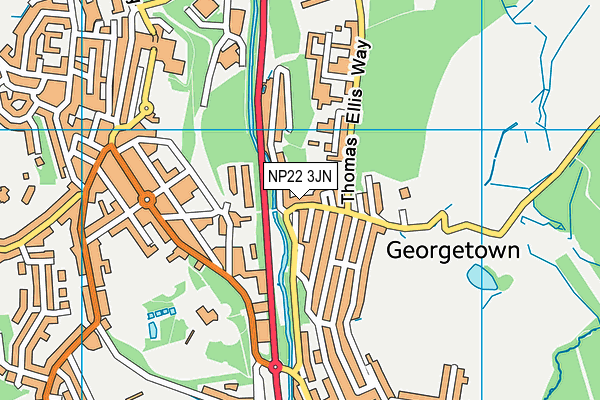 NP22 3JN map - OS VectorMap District (Ordnance Survey) NP22 3JN map - OS VectorMap District (Ordnance Survey)