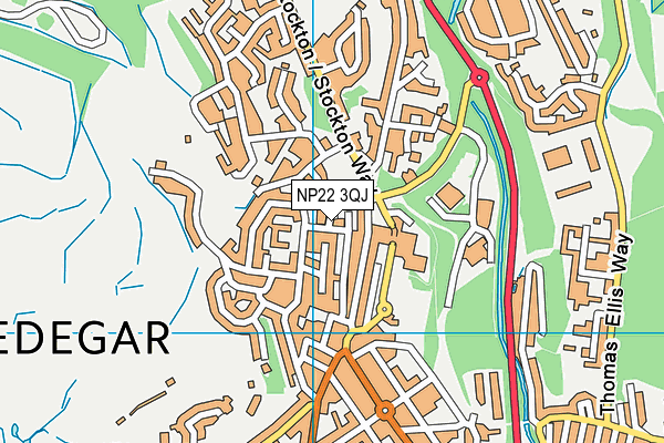 NP22 3QJ map - OS VectorMap District (Ordnance Survey) NP22 3QJ map - OS VectorMap District (Ordnance Survey)