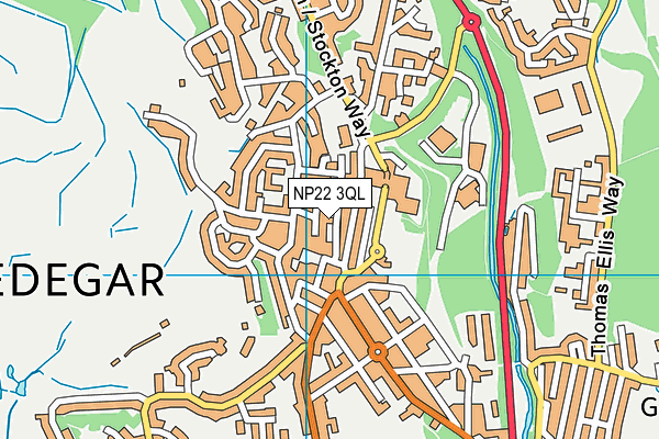 NP22 3QL map - OS VectorMap District (Ordnance Survey) NP22 3QL map - OS VectorMap District (Ordnance Survey)