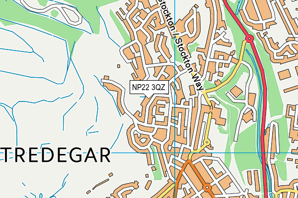 NP22 3QZ map - OS VectorMap District (Ordnance Survey)