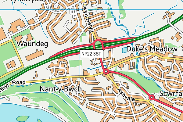 NP22 3ST map - OS VectorMap District (Ordnance Survey) NP22 3ST map - OS VectorMap District (Ordnance Survey)