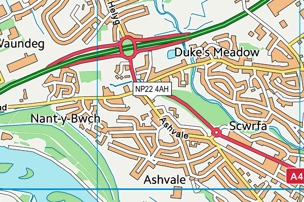 NP22 4AH map - OS VectorMap District (Ordnance Survey) NP22 4AH map - OS VectorMap District (Ordnance Survey)