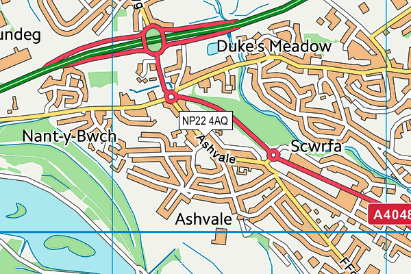NP22 4AQ map - OS VectorMap District (Ordnance Survey) NP22 4AQ map - OS VectorMap District (Ordnance Survey)