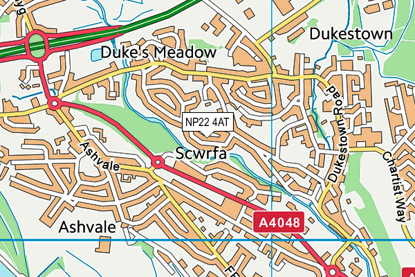 NP22 4AT map - OS VectorMap District (Ordnance Survey) NP22 4AT map - OS VectorMap District (Ordnance Survey)