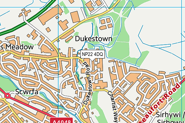NP22 4DQ map - OS VectorMap District (Ordnance Survey) NP22 4DQ map - OS VectorMap District (Ordnance Survey)