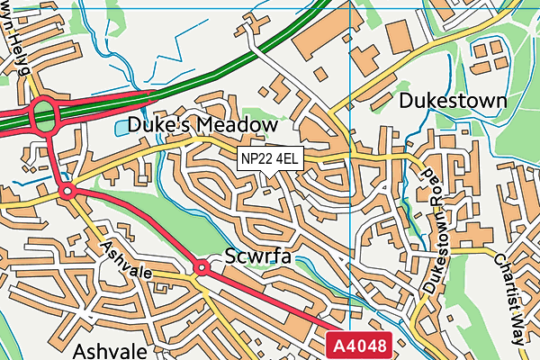 NP22 4EL map - OS VectorMap District (Ordnance Survey) NP22 4EL map - OS VectorMap District (Ordnance Survey)