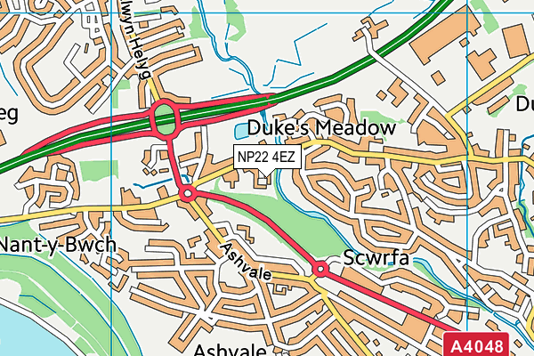NP22 4EZ map - OS VectorMap District (Ordnance Survey) NP22 4EZ map - OS VectorMap District (Ordnance Survey)