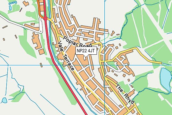 NP22 4JT map - OS VectorMap District (Ordnance Survey) NP22 4JT map - OS VectorMap District (Ordnance Survey)