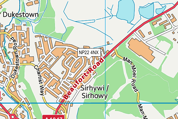 NP22 4NX map - OS VectorMap District (Ordnance Survey) NP22 4NX map - OS VectorMap District (Ordnance Survey)