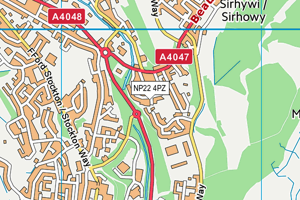 NP22 4PZ map - OS VectorMap District (Ordnance Survey) NP22 4PZ map - OS VectorMap District (Ordnance Survey)