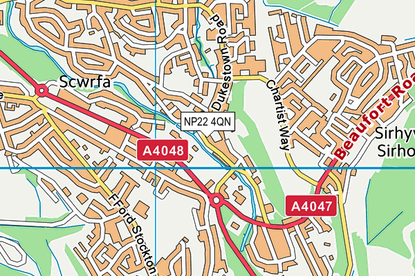 NP22 4QN map - OS VectorMap District (Ordnance Survey)