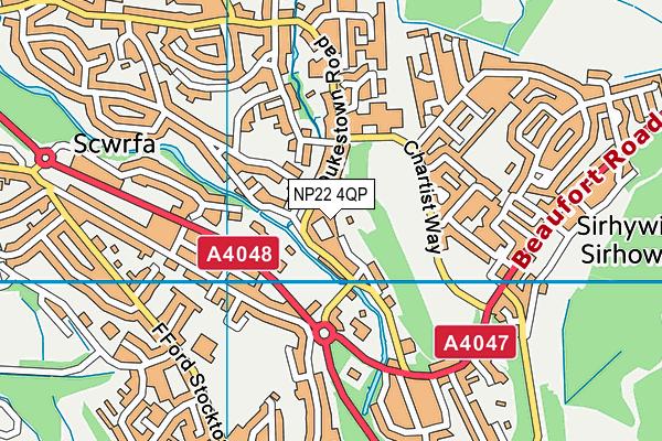 NP22 4QP map - OS VectorMap District (Ordnance Survey) NP22 4QP map - OS VectorMap District (Ordnance Survey)