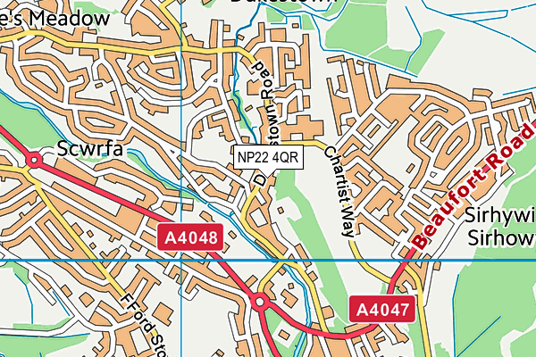 NP22 4QR map - OS VectorMap District (Ordnance Survey) NP22 4QR map - OS VectorMap District (Ordnance Survey)