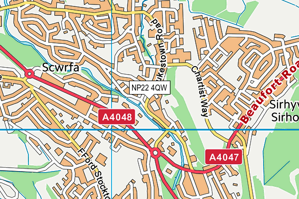 NP22 4QW map - OS VectorMap District (Ordnance Survey) NP22 4QW map - OS VectorMap District (Ordnance Survey)