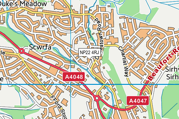 NP22 4RJ map - OS VectorMap District (Ordnance Survey) NP22 4RJ map - OS VectorMap District (Ordnance Survey)