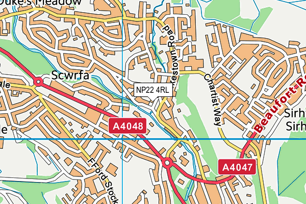 NP22 4RL map - OS VectorMap District (Ordnance Survey) NP22 4RL map - OS VectorMap District (Ordnance Survey)