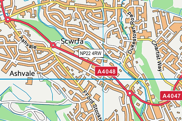 NP22 4RW map - OS VectorMap District (Ordnance Survey) NP22 4RW map - OS VectorMap District (Ordnance Survey)