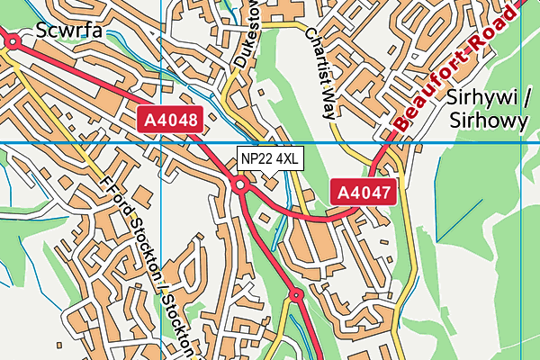 NP22 4XL map - OS VectorMap District (Ordnance Survey) NP22 4XL map - OS VectorMap District (Ordnance Survey)
