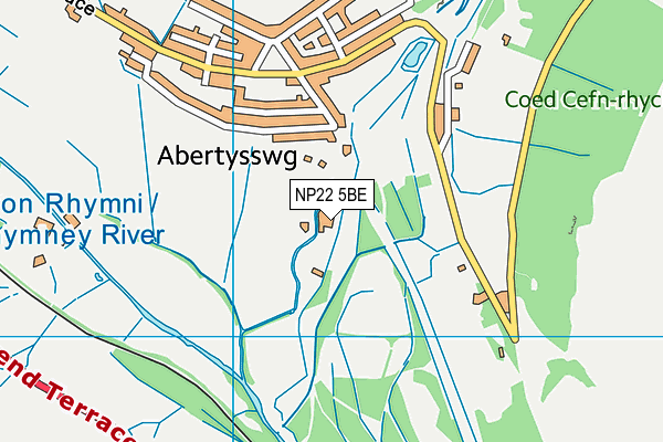 NP22 5BE map - OS VectorMap District (Ordnance Survey) NP22 5BE map - OS VectorMap District (Ordnance Survey)