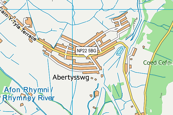 NP22 5BG map - OS VectorMap District (Ordnance Survey) NP22 5BG map - OS VectorMap District (Ordnance Survey)