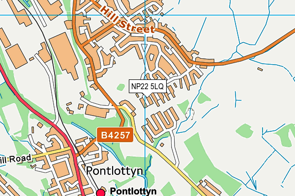 NP22 5LQ map - OS VectorMap District (Ordnance Survey)