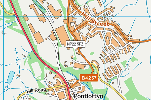 NP22 5PZ map - OS VectorMap District (Ordnance Survey) NP22 5PZ map - OS VectorMap District (Ordnance Survey)