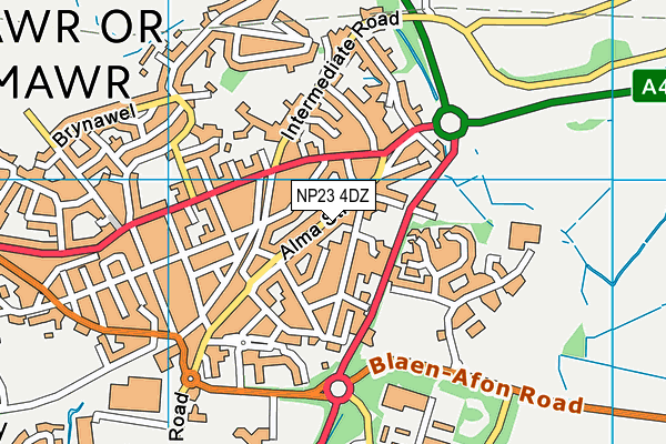 NP23 4DZ map - OS VectorMap District (Ordnance Survey) NP23 4DZ map - OS VectorMap District (Ordnance Survey)