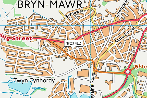 NP23 4EZ map - OS VectorMap District (Ordnance Survey)