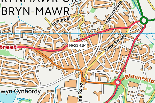 NP23 4JP map - OS VectorMap District (Ordnance Survey) NP23 4JP map - OS VectorMap District (Ordnance Survey)