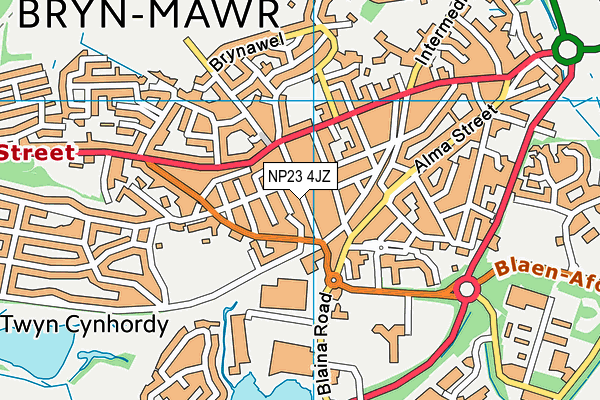 NP23 4JZ map - OS VectorMap District (Ordnance Survey)