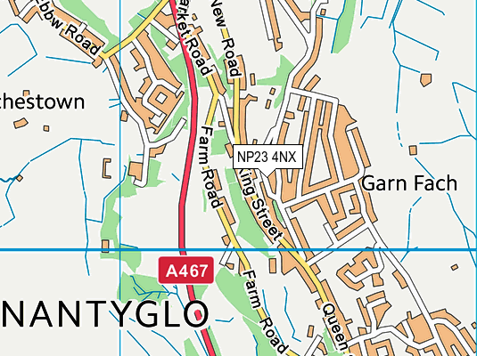 NP23 4NX map - OS VectorMap District (Ordnance Survey)