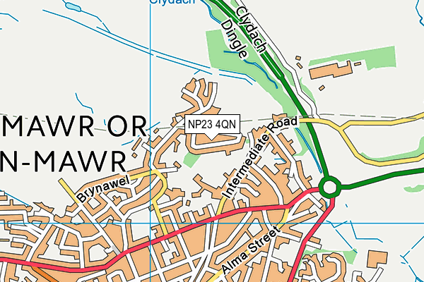 NP23 4QN map - OS VectorMap District (Ordnance Survey) NP23 4QN map - OS VectorMap District (Ordnance Survey)