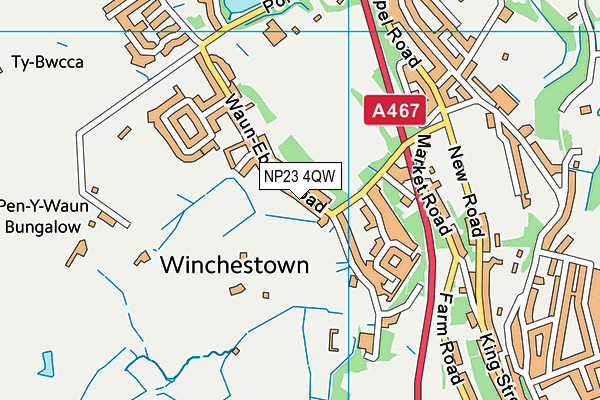NP23 4QW map - OS VectorMap District (Ordnance Survey) NP23 4QW map - OS VectorMap District (Ordnance Survey)