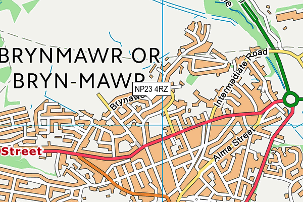 NP23 4RZ map - OS VectorMap District (Ordnance Survey) NP23 4RZ map - OS VectorMap District (Ordnance Survey)