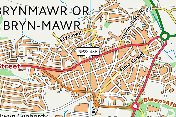 NP23 4XR map - OS VectorMap District (Ordnance Survey) NP23 4XR map - OS VectorMap District (Ordnance Survey)