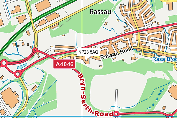 NP23 5AQ map - OS VectorMap District (Ordnance Survey)
