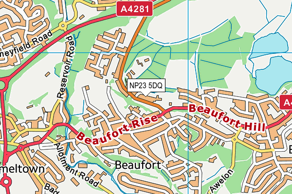 NP23 5DQ map - OS VectorMap District (Ordnance Survey) NP23 5DQ map - OS VectorMap District (Ordnance Survey)