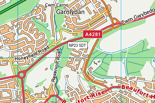 NP23 5DT map - OS VectorMap District (Ordnance Survey) NP23 5DT map - OS VectorMap District (Ordnance Survey)