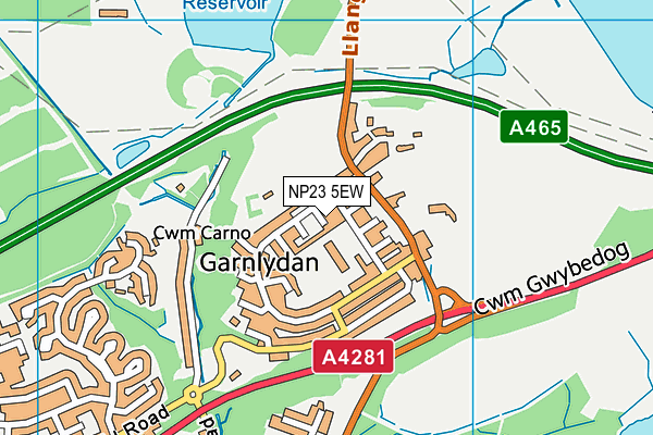 NP23 5EW map - OS VectorMap District (Ordnance Survey) NP23 5EW map - OS VectorMap District (Ordnance Survey)