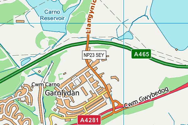 NP23 5EY map - OS VectorMap District (Ordnance Survey) NP23 5EY map - OS VectorMap District (Ordnance Survey)