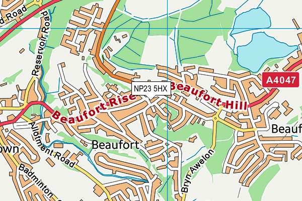 NP23 5HX map - OS VectorMap District (Ordnance Survey) NP23 5HX map - OS VectorMap District (Ordnance Survey)