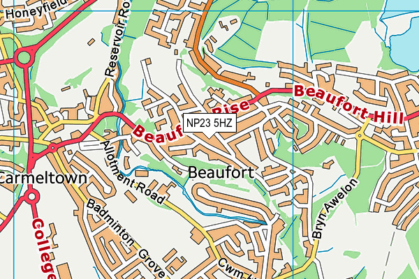 NP23 5HZ map - OS VectorMap District (Ordnance Survey) NP23 5HZ map - OS VectorMap District (Ordnance Survey)