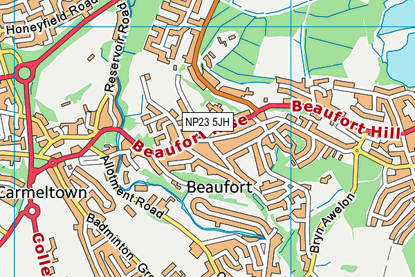 NP23 5JH map - OS VectorMap District (Ordnance Survey) NP23 5JH map - OS VectorMap District (Ordnance Survey)