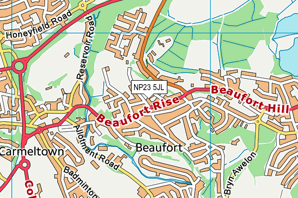 NP23 5JL map - OS VectorMap District (Ordnance Survey) NP23 5JL map - OS VectorMap District (Ordnance Survey)