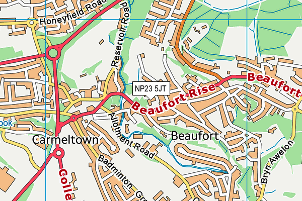 NP23 5JT map - OS VectorMap District (Ordnance Survey) NP23 5JT map - OS VectorMap District (Ordnance Survey)