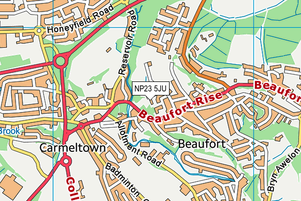 NP23 5JU map - OS VectorMap District (Ordnance Survey) NP23 5JU map - OS VectorMap District (Ordnance Survey)