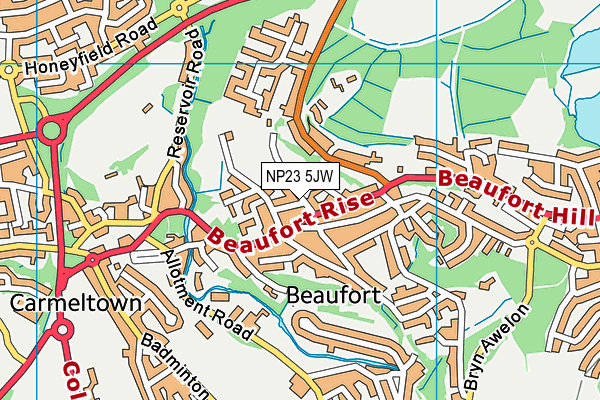 NP23 5JW map - OS VectorMap District (Ordnance Survey)
