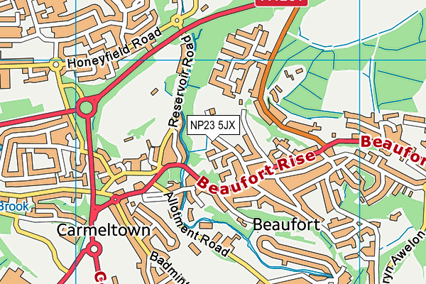 NP23 5JX map - OS VectorMap District (Ordnance Survey)